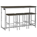 Cassidy  Counter Height Dining Table Set Dark Oak