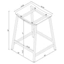 Jovani Acrylic Backless Bar Stool Chrome (Set of 2)