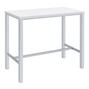 Natividad  Pub Height Bar Table Set White High Gloss