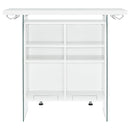 Acosta Freestanding Home Bar Wine Cabinet White High Gloss