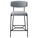 Elison Pub Height Bar Stool Grey (Set of 2)