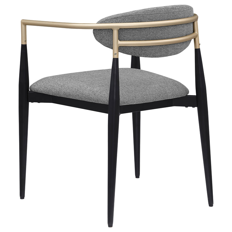 Alexis Fabric Upholstered Dining Arm Chair Beige (Set of 2)