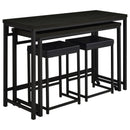 Hawes  Multipurpose Counter Height Table Set Black
