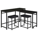Hawes  Multipurpose Counter Height Table Set Black
