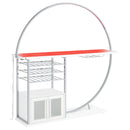 Risley 2-door Circular LED Home Bar Cabinet White High Gloss