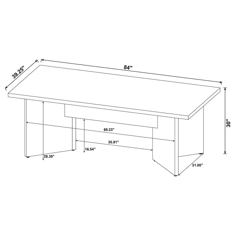 Jamestown 84-inch Composite Wood Dining Table Mango