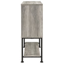 Claremont Sliding Door Home Bar Wine Cabinet Grey Driftwood
