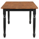 Hollyoak  Rectangular Dining Set Walnut and Black