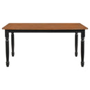 Hollyoak  Rectangular Dining Set Walnut and Black