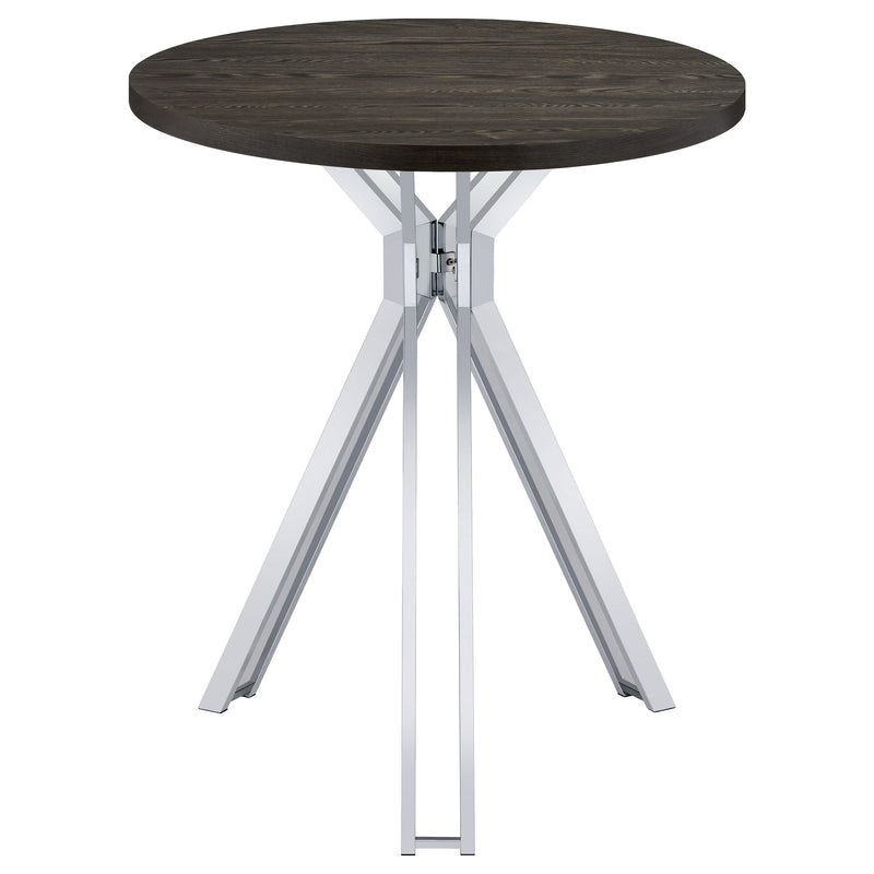 Edgerton Round 35-inch Pub Height Bistro Bar Table Dark Oak