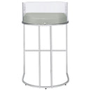 Thermosolis Clear Acrylic Bar Chair Chrome (Set of 2)