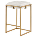 Nadia Upholstered Backless Bar Stool Beige (Set of 2)