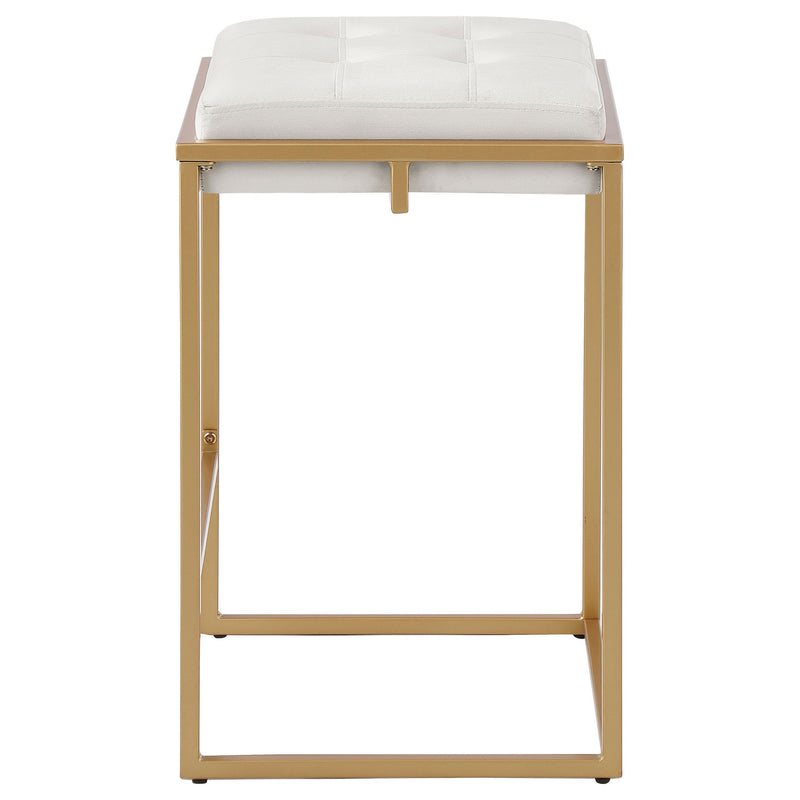 Nadia Upholstered Backless Bar Stool Beige (Set of 2)