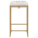 Nadia Upholstered Backless Bar Stool Beige (Set of 2)