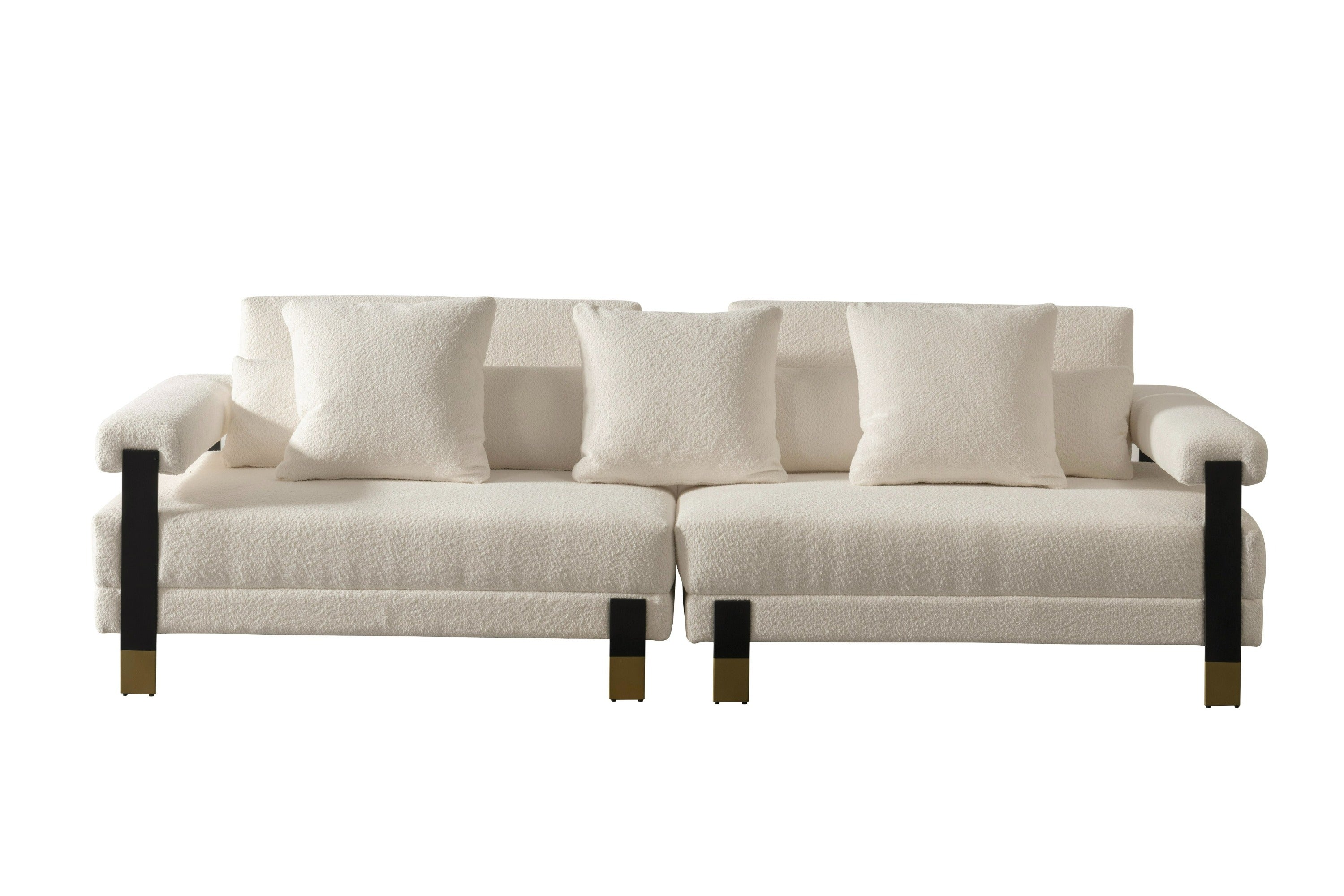 Divani Casa Stratford - Modern Off-White Fabric Sofa Set