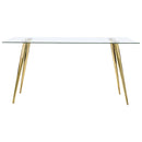 Gilman Rectangular 64-inch Glass Top Dining Table Chrome