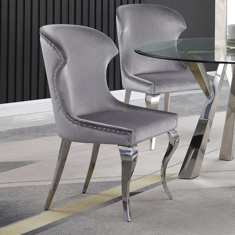 Cheyanne Upholstered Dining Side Chair Black (Set of 2)