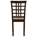 Kelso Lattice Back Dining Side Chair Cappuccino (Set of 2)