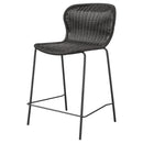Mckinley Faux Rattan Metal Bar Chair Brown (Set of 2)
