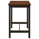 Connie  Counter Height Set Chestnut and Dark Brown