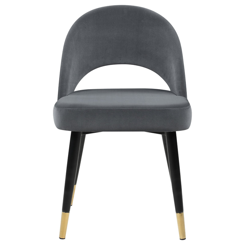 Lindsey Upholstered Dining Side Chair Black (Set of 2)