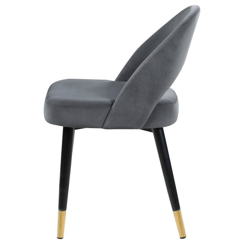Lindsey Upholstered Dining Side Chair Black (Set of 2)