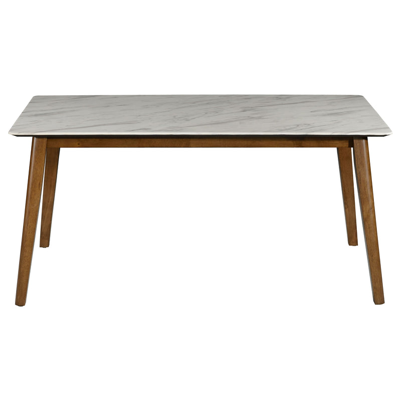 Everett  Rectangular Dining Table Set Natural Walnut