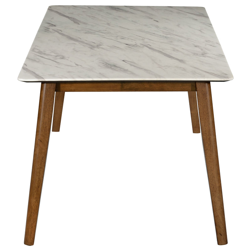 Everett  Rectangular Dining Table Set Natural Walnut
