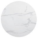 Arkell Round 30-inch Faux Marble Top Dining Table White