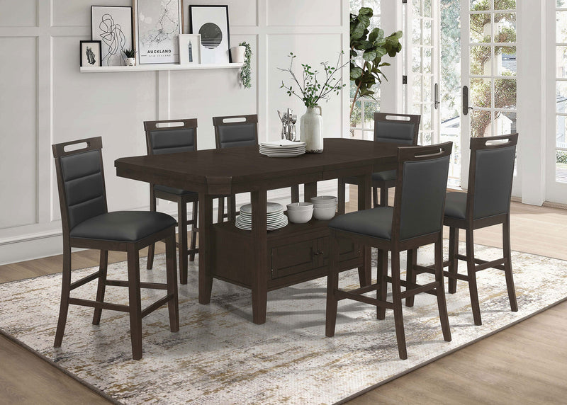 Prentiss  Butterfly Leaf Dining Table Set Cappuccino