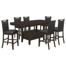 Prentiss  Butterfly Leaf Dining Table Set Cappuccino