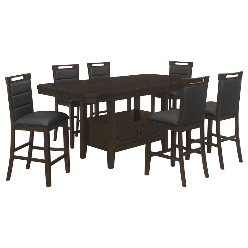 Prentiss  Butterfly Leaf Dining Table Set Cappuccino