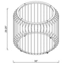 Veena Round Metal Dining Table Base Chrome