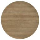 Adina 53-inch Round Wood Dining Table Distressed Light Brown
