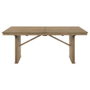 Adina 89-inch Extension Dining Table Distressed Light Brown