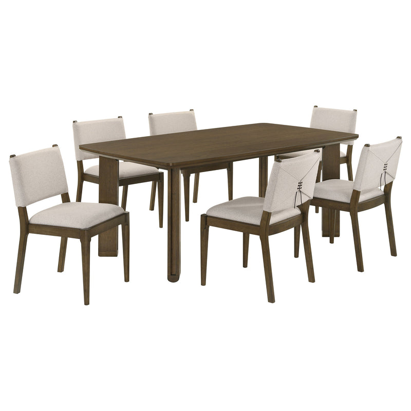 Ottowa  Rectangular Wood Dining Room Table Set Brown
