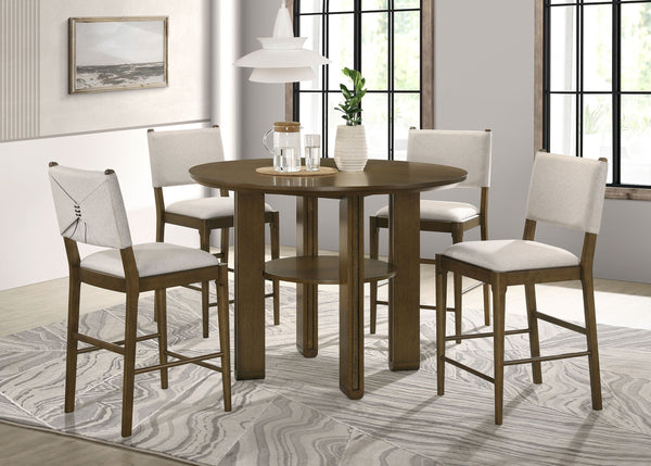 Ottowa  Round Counter Height Dining Room Set Brown