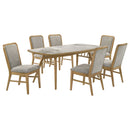 Croyden 7-piece Rectangular Dining Set Weathered Natural