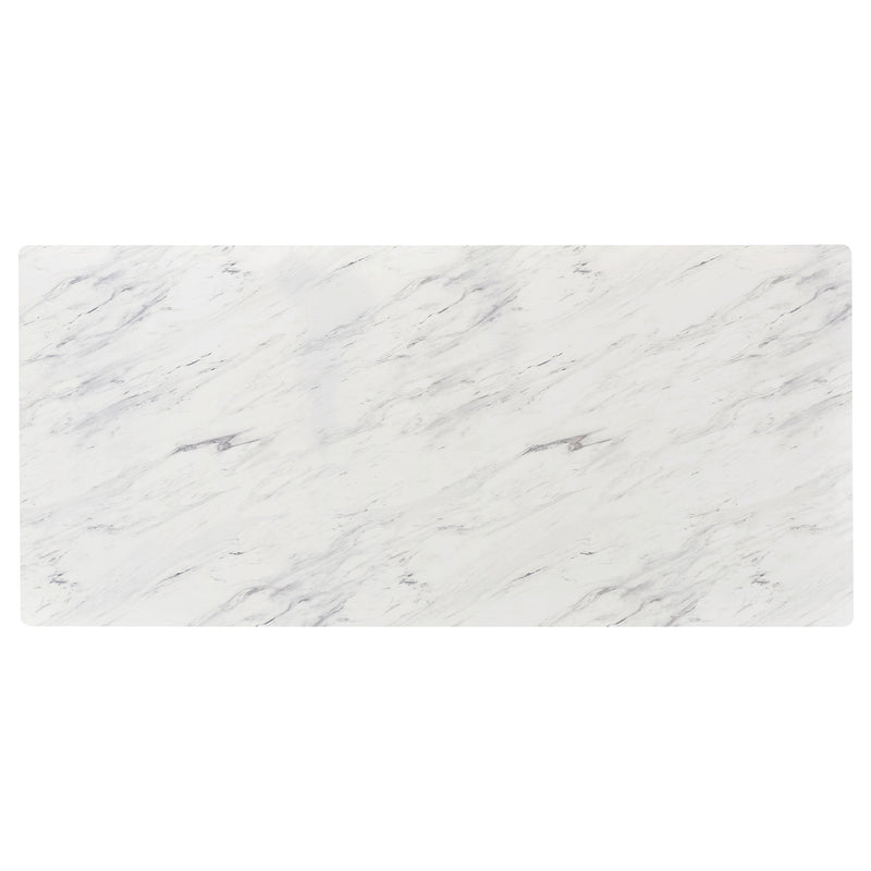 Mayer Rectangular 87-inch Faux Marble Dining Table White