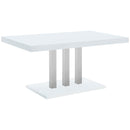 Brooklyn  Rectangular Dining Set White High Gloss