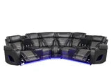 IBIZA POWER/POWER Black Reclining Sectional