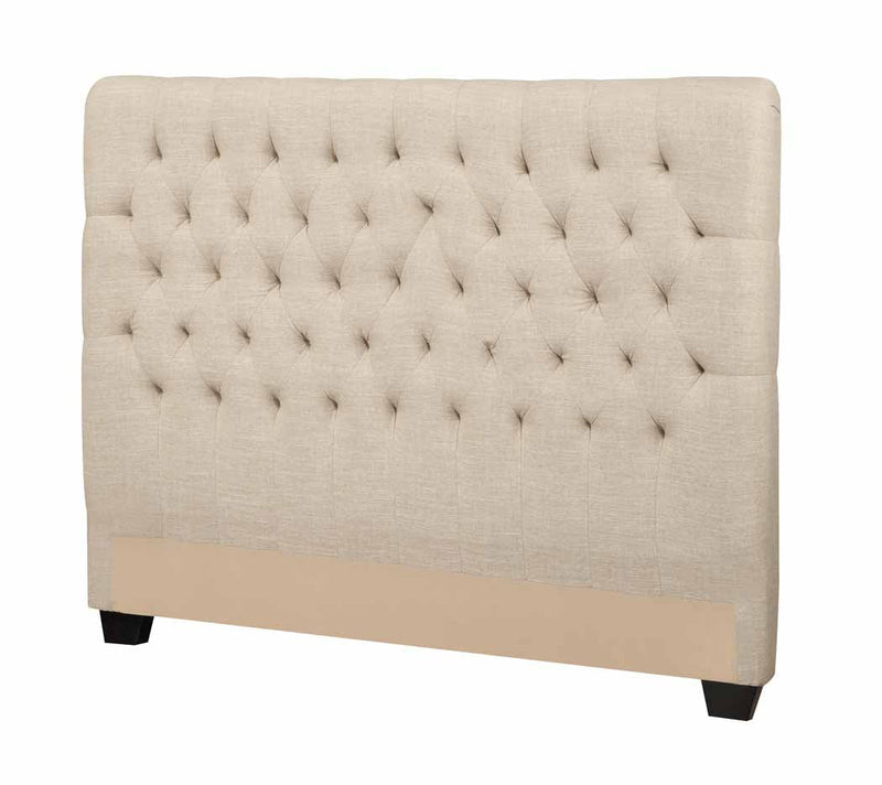 Chloe Upholstered California King Panel Headboard Oatmeal