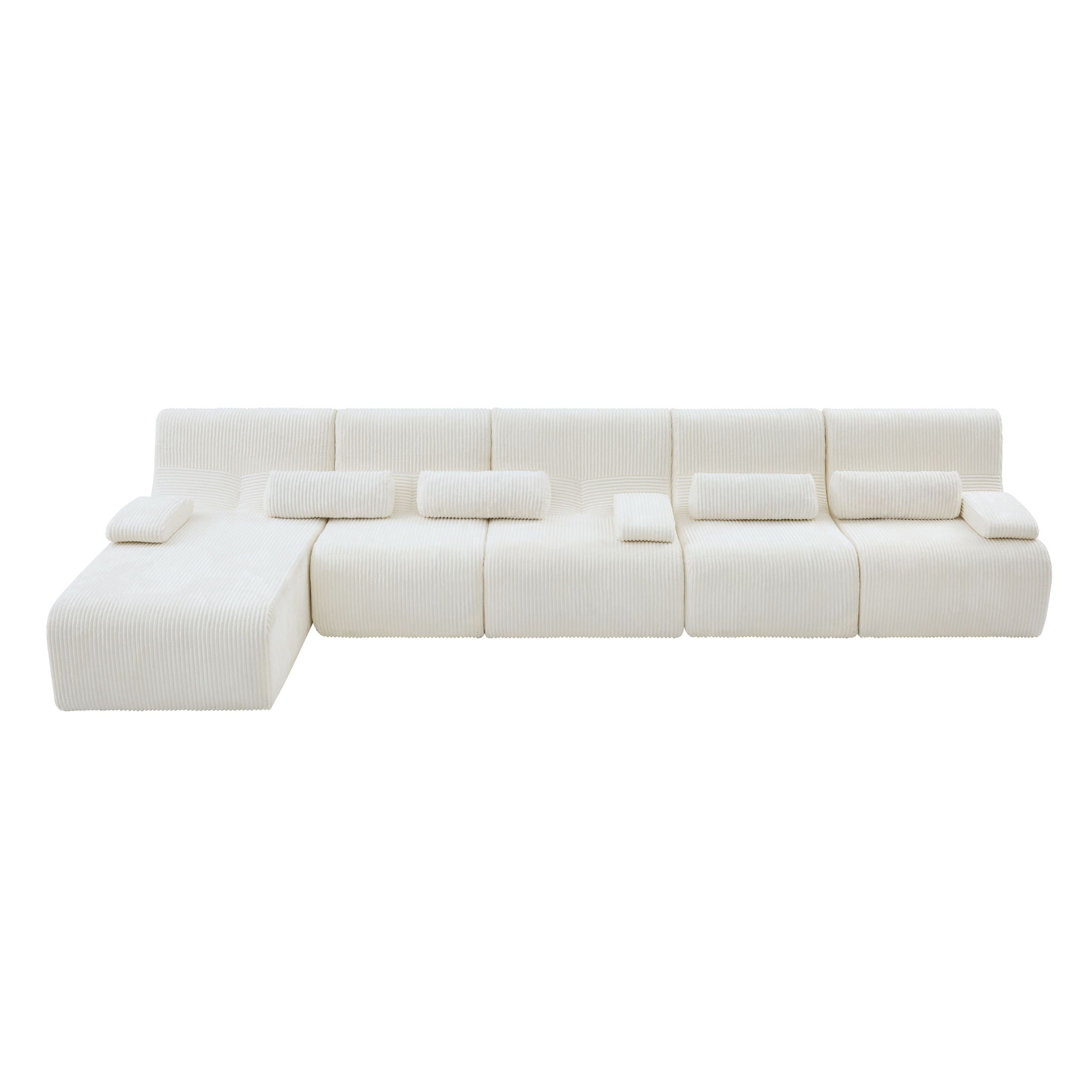 Oversized Sectional Sofa, Living Room Seating With Modular Design