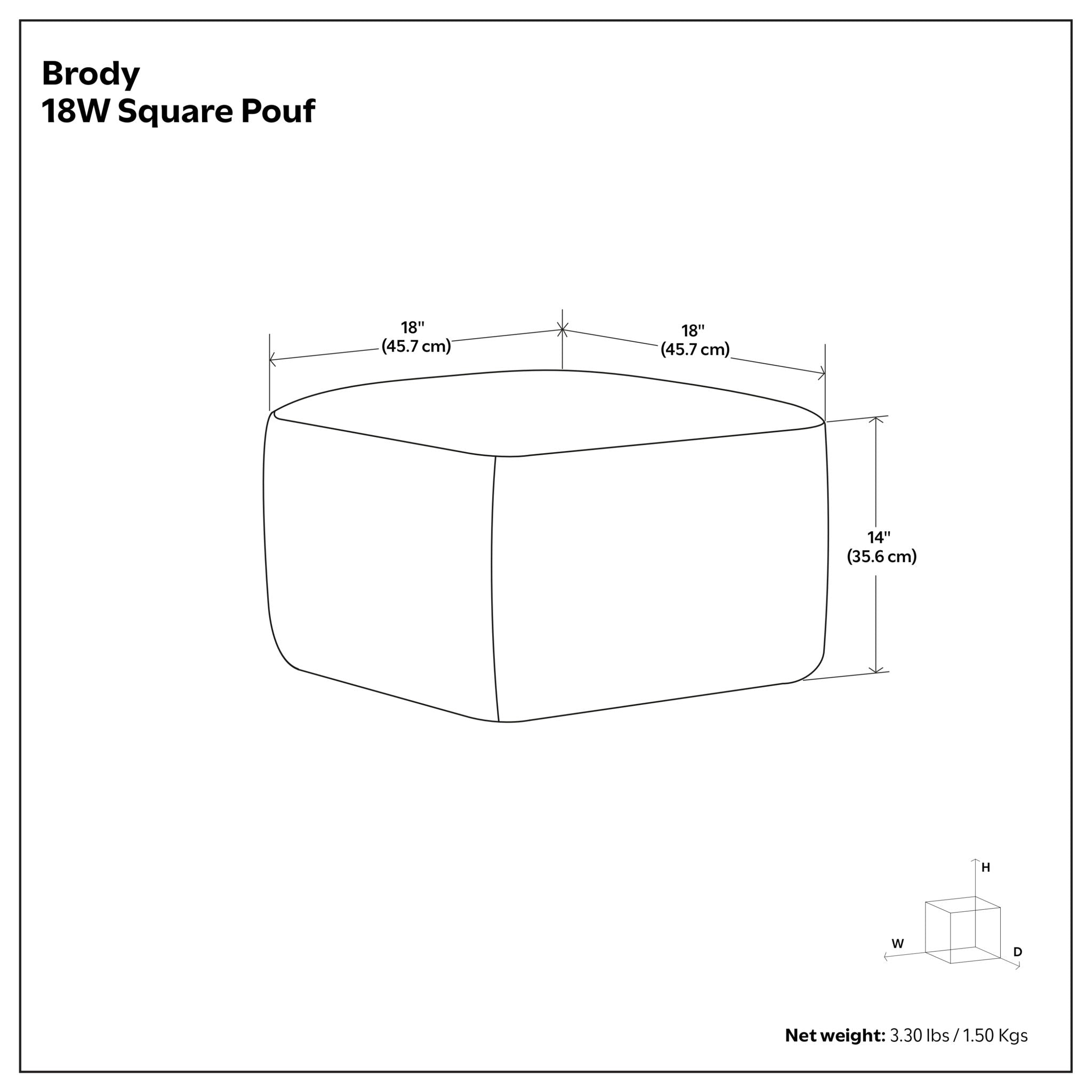 Brody - Versatile Square Pouf