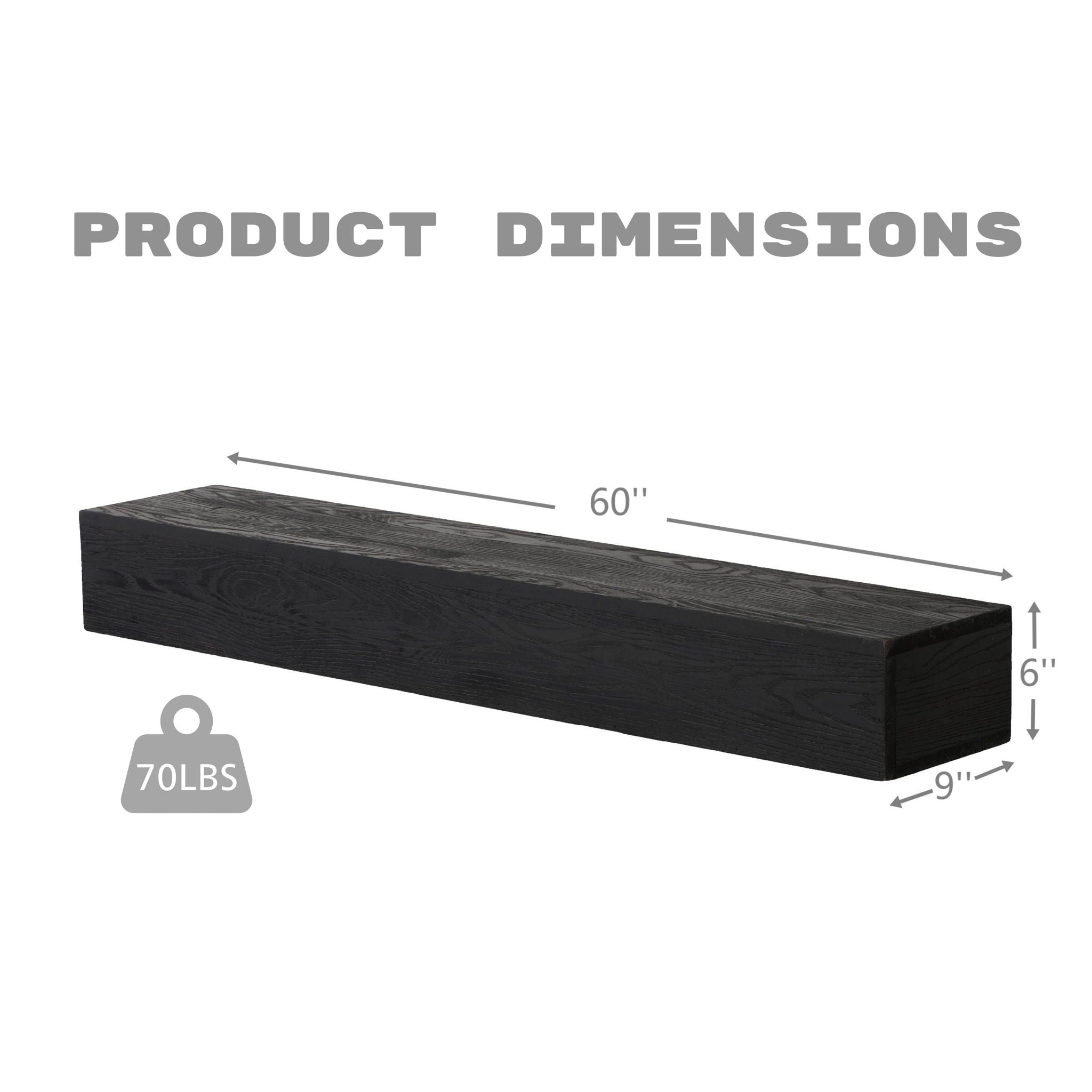 Fireplace Mantel Floating Shelf For Home Decor