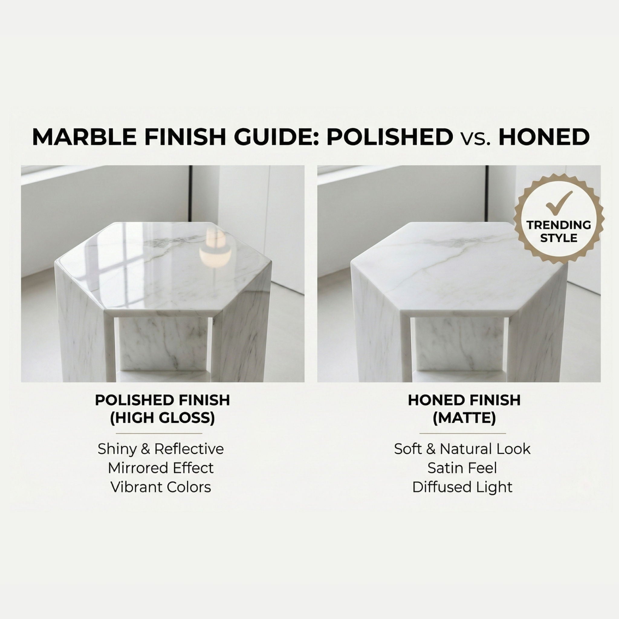 Modern Minimalist Hexagon Side Table