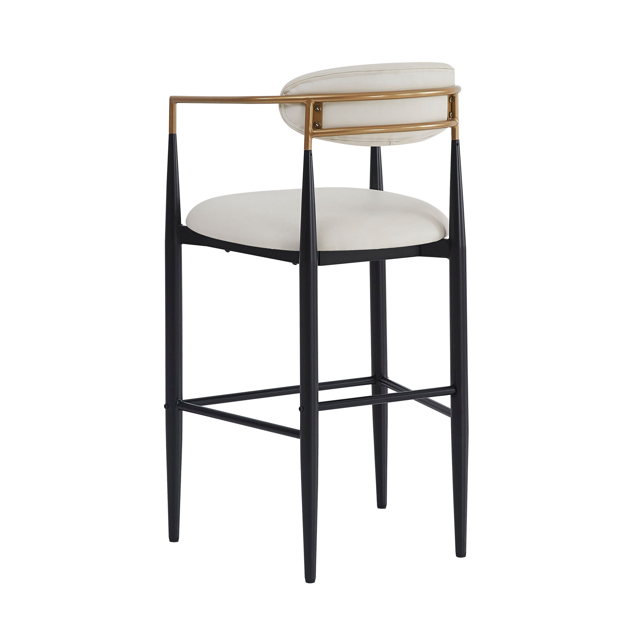 Upholstered Barstools With Back For Kitchen (Set of 2)