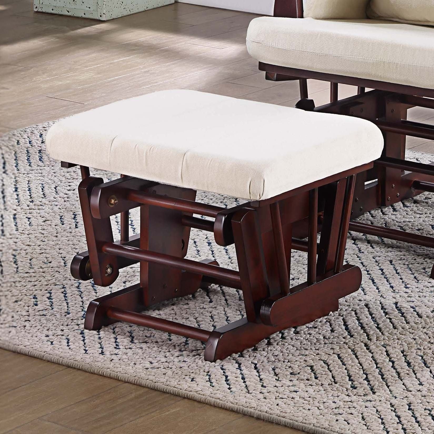 Upholstered Glider Chair With Ottoman