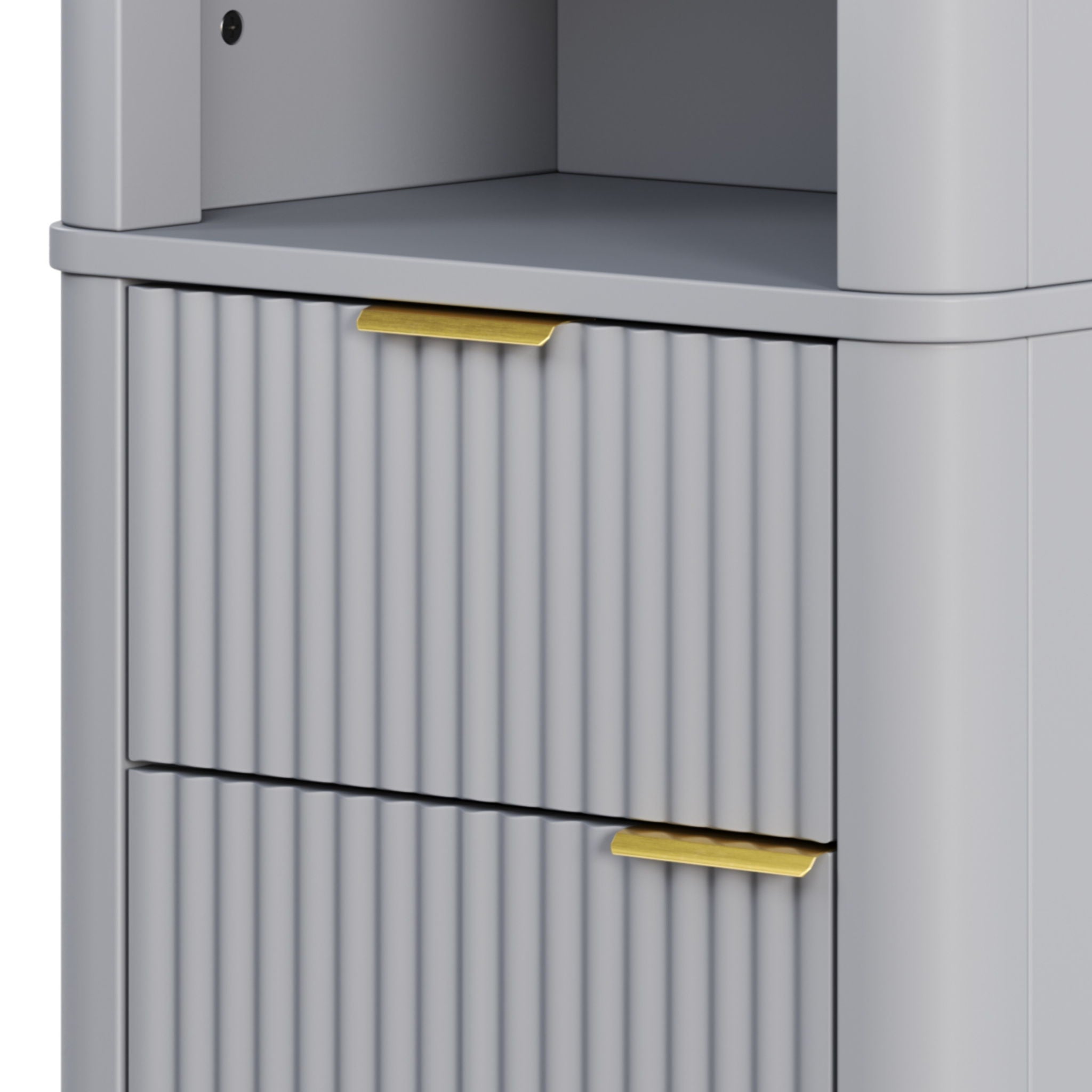 Tall Bathroom Storage Cabinet With Adjustable Shelves And 1 Drawer & Door
