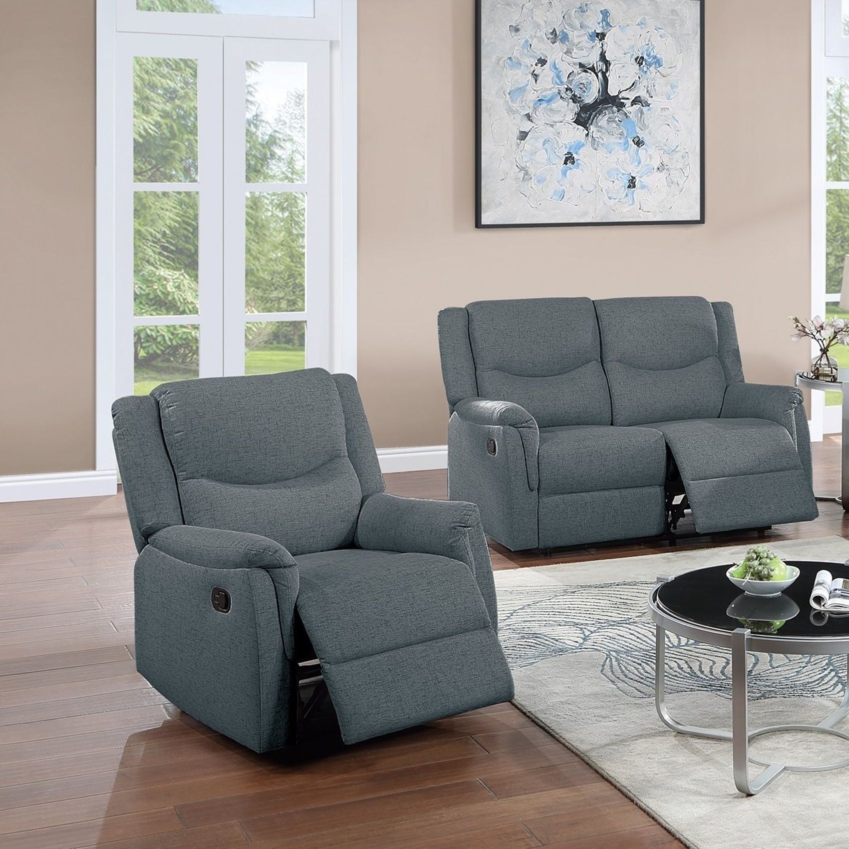 Modern Style Living Room Set, Manual Motion